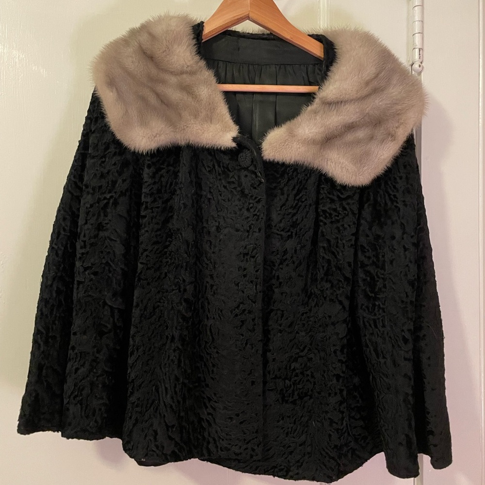 REAL FUR Vintage 1950s swing jacket